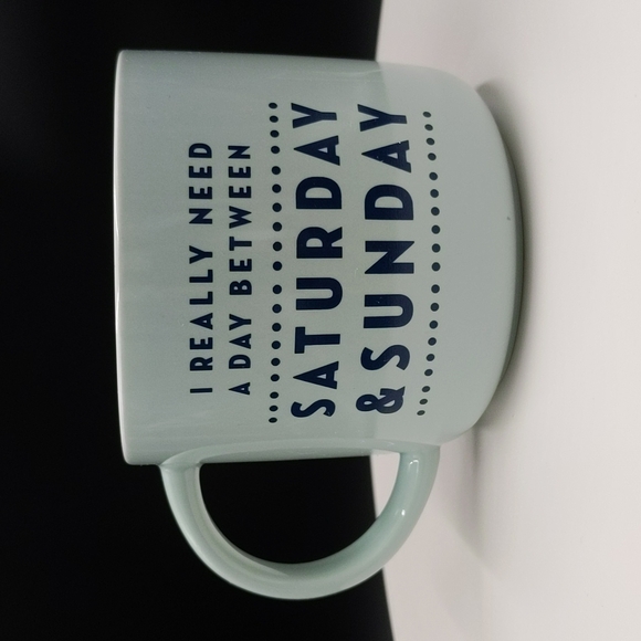 NWT I Really Need A Day Between Saturday & Sunday Threshold Stoneware Coffee Mug - Picture 4 of 8
